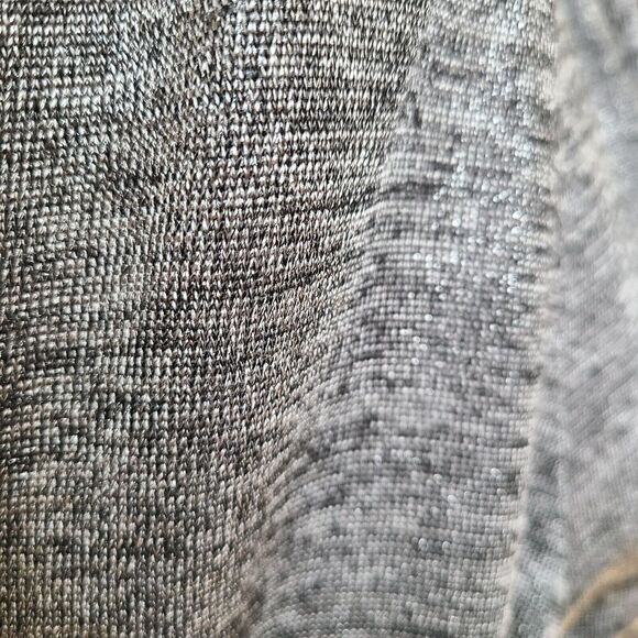 Joseph Ribkoff Long Open Cardigan Tie Waist Ruched Sleeve, Grey/Lurex US 12 - Picture 7 of 11